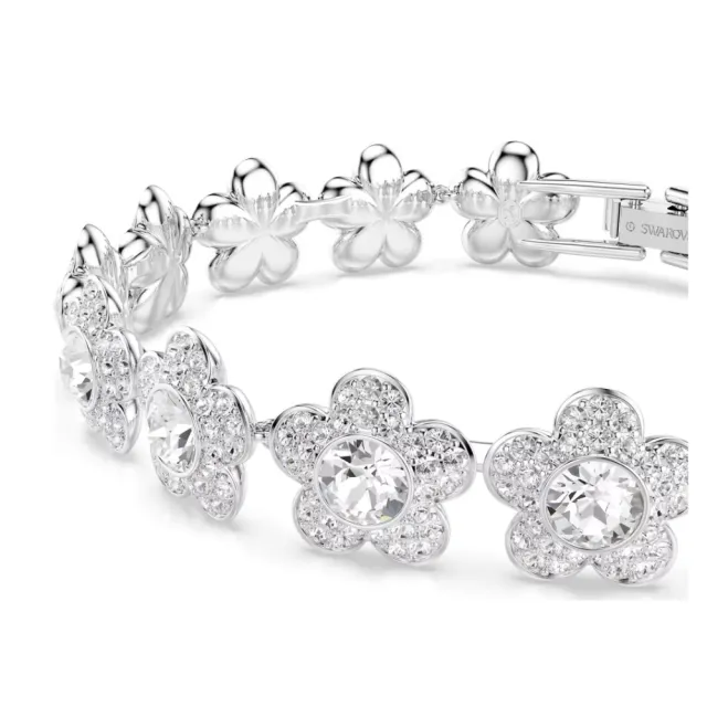 【SWAROVSKI 施華洛世奇】官方直營 Ariana Grande x Swarovski 花朵手鏈 鍍白金色 | 5749182 新品