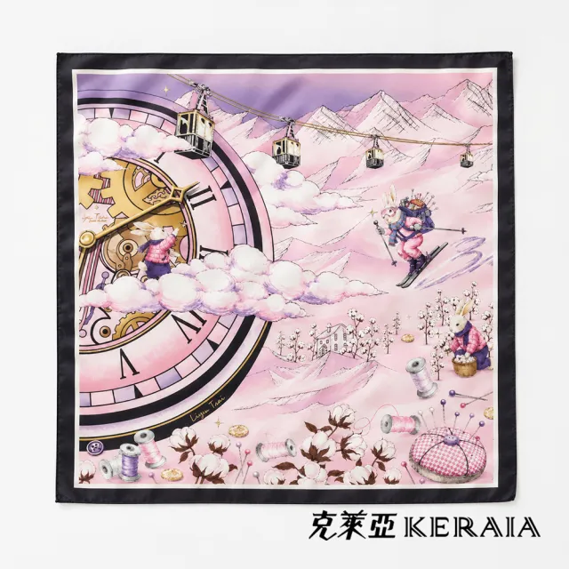 【KERAIA 克萊亞】魅力價-時境雪兔30週年紀念絲巾