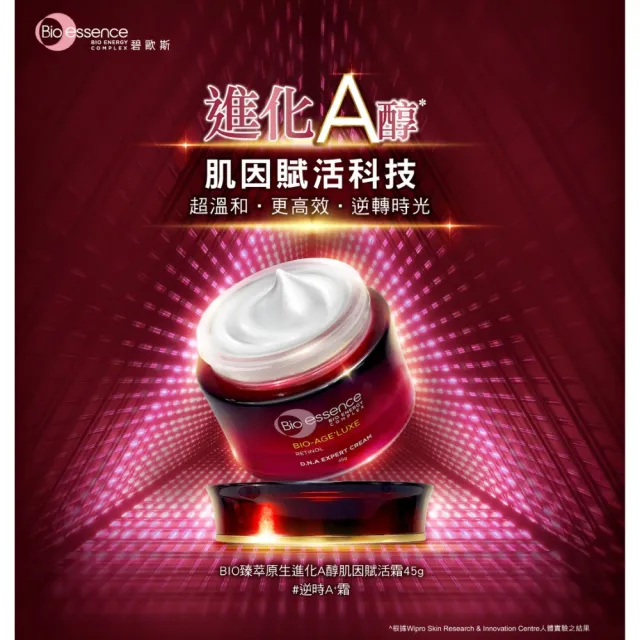【Bio-essence 碧歐斯】BIO臻萃原生進化A醇肌因賦活霜45g(2入組)