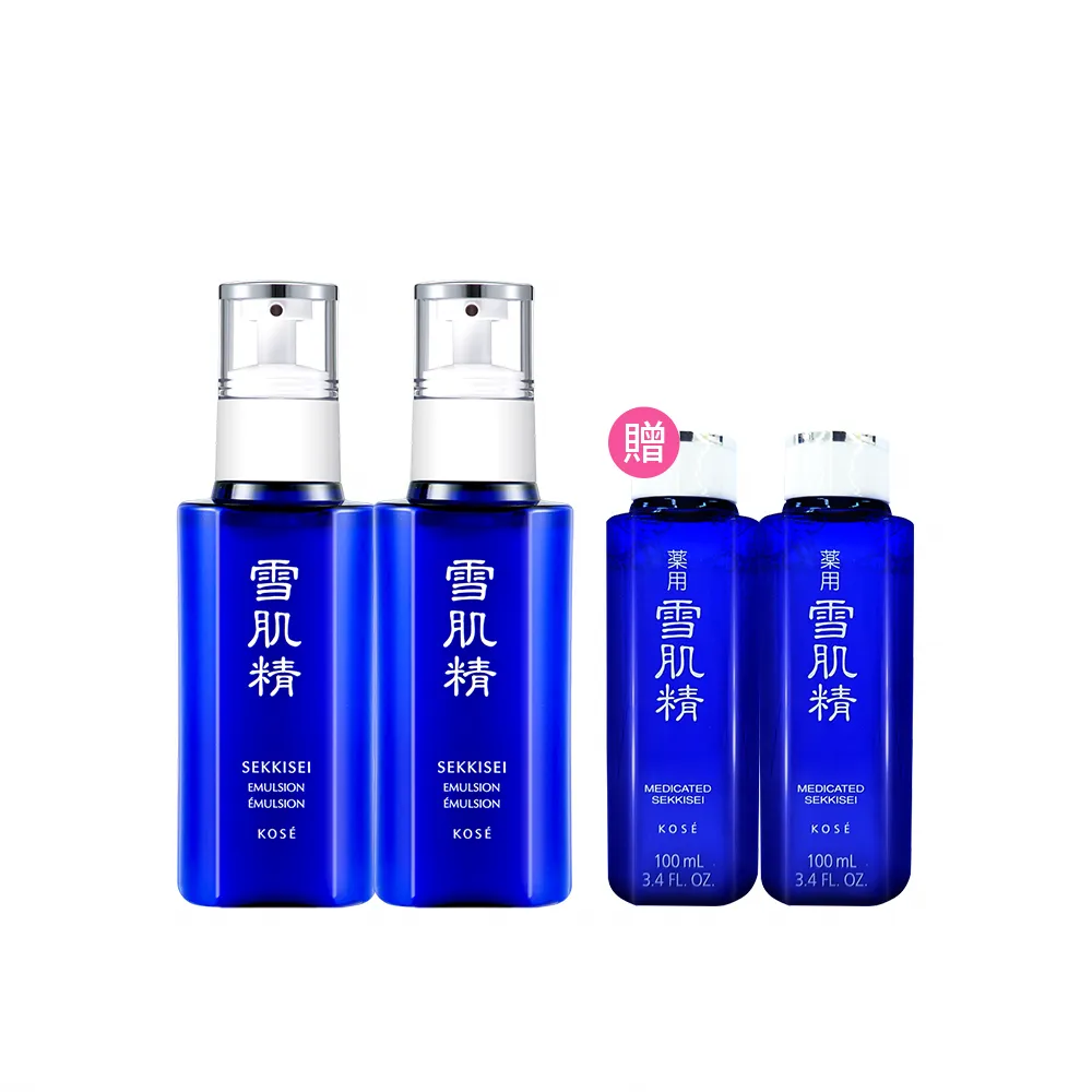 【KOSE 高絲】雪肌精乳液 140ml 二入組(極潤型/一般型 任選)