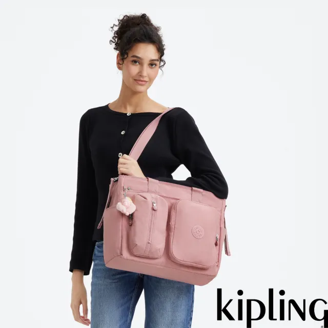 【KIPLING】淺霧粉多袋收納兩用母嬰托特包-BABYGEAR 女包