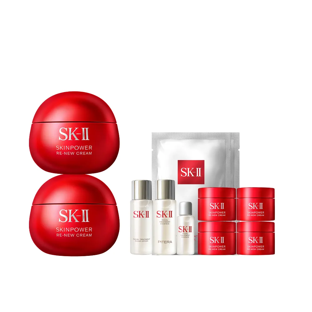 【SK-II】官方直營 肌源賦能煥顏活膚霜100g囤貨雙入組(經典版/乳霜/臉部保養/澎彈/緊緻/大紅球/超品日)