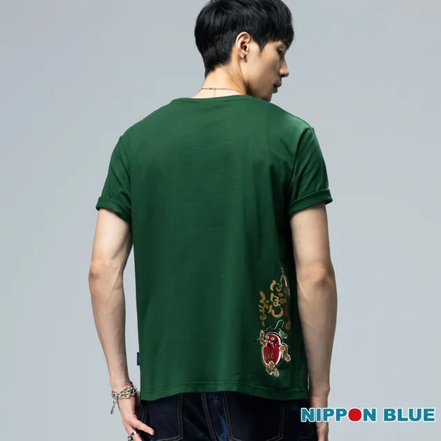 【BLUE WAY】男裝 達摩逗河童 短袖 上衣-日本藍
