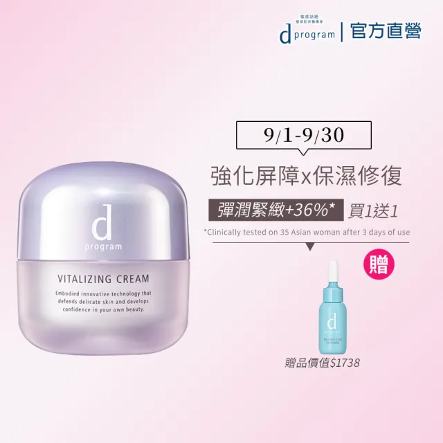 【d program 敏感話題】賦活緊緻乳霜新客組(45g)