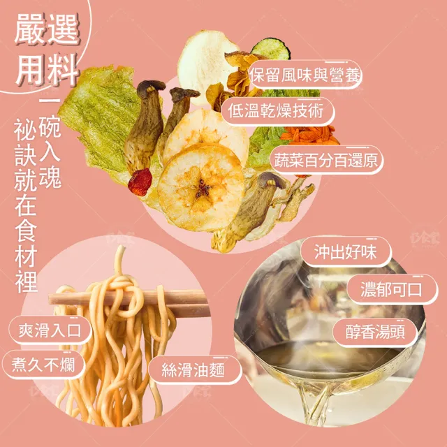 【巧食家】常溫素食麵食6件組