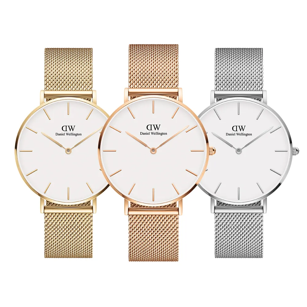【Daniel Wellington】DW 手錶 Petite 36mm米蘭金屬錶(三色 DW00100305)