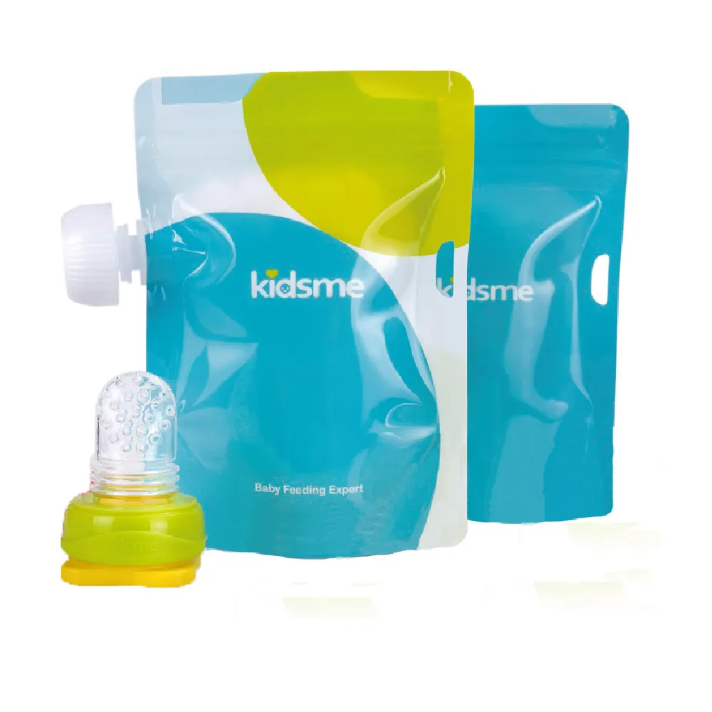 【kidsme】食物袋咀嚼訓練器套組(便攜式設計外出方便使用)