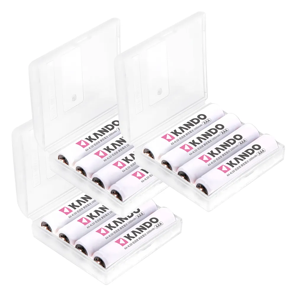 【Kamera 佳美能】12入 4號充電電池 低自放 鎳氫電池(KA-4LSD/1000mAh)