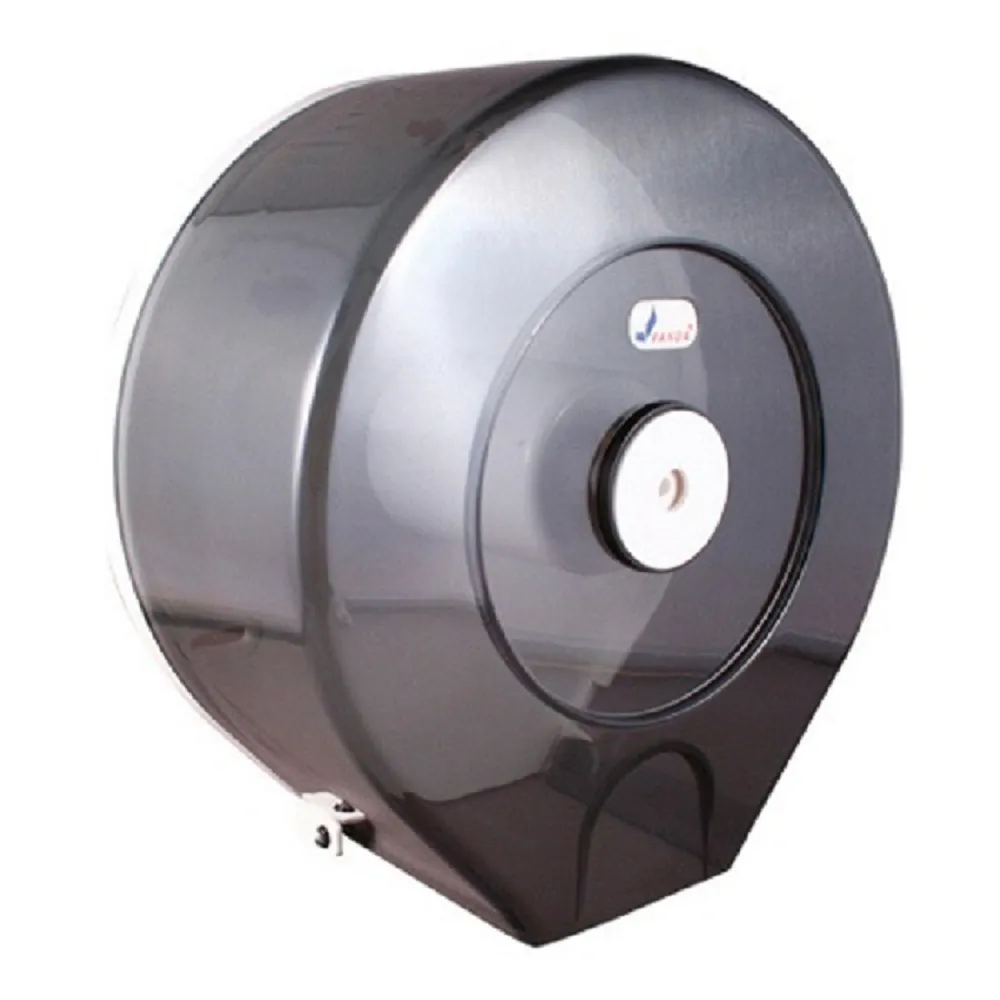 【興亞】大捲筒衛生紙架(圓形透明黑)
