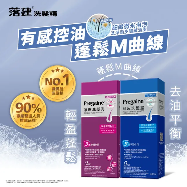 【落建】頭皮洗髮精400mlx4入(潔淨健髮/保濕豐厚配方)