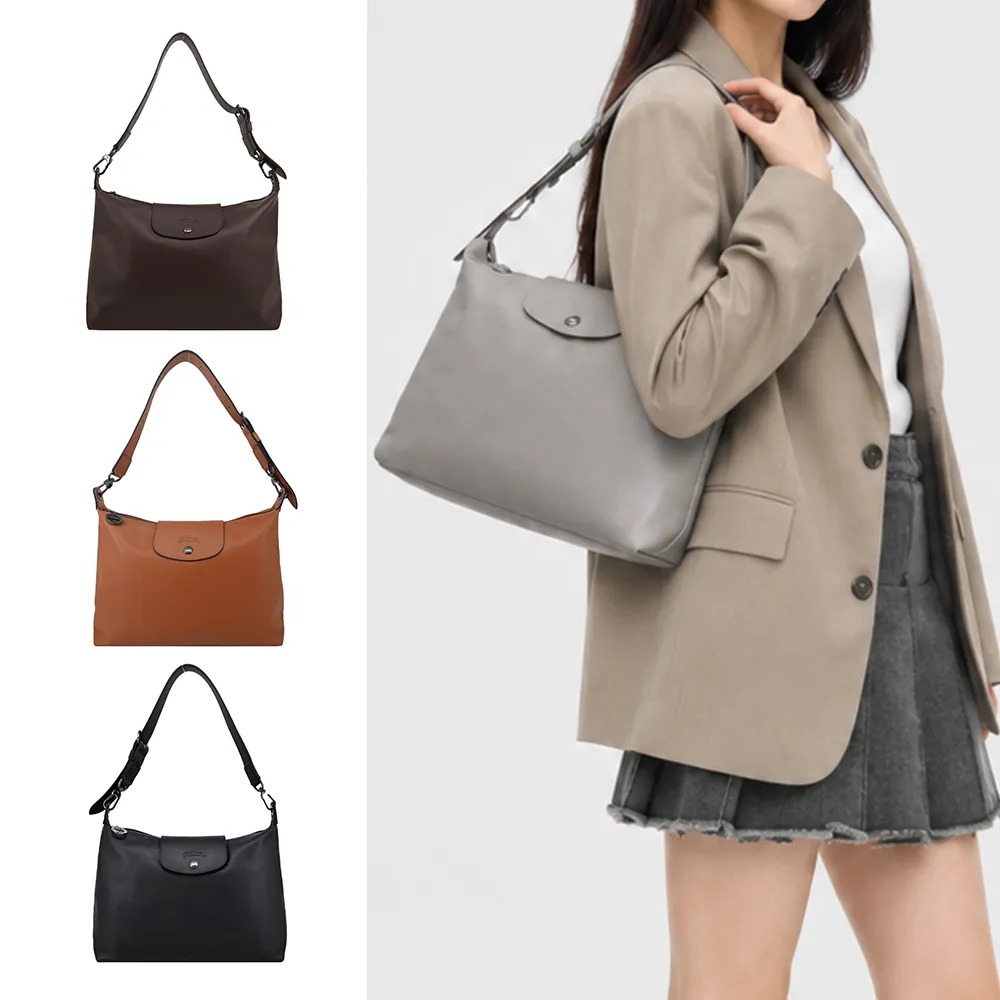 【LONGCHAMP】Le Pliage Xtra M Hobo半月形單肩包(多色) 