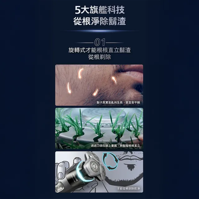 【Philips 飛利浦】XP9200 旗艦AI旋護式電鬍刀 (周杰倫同款/AI光圈感測/IPX7防水/5種模式/官方直營)