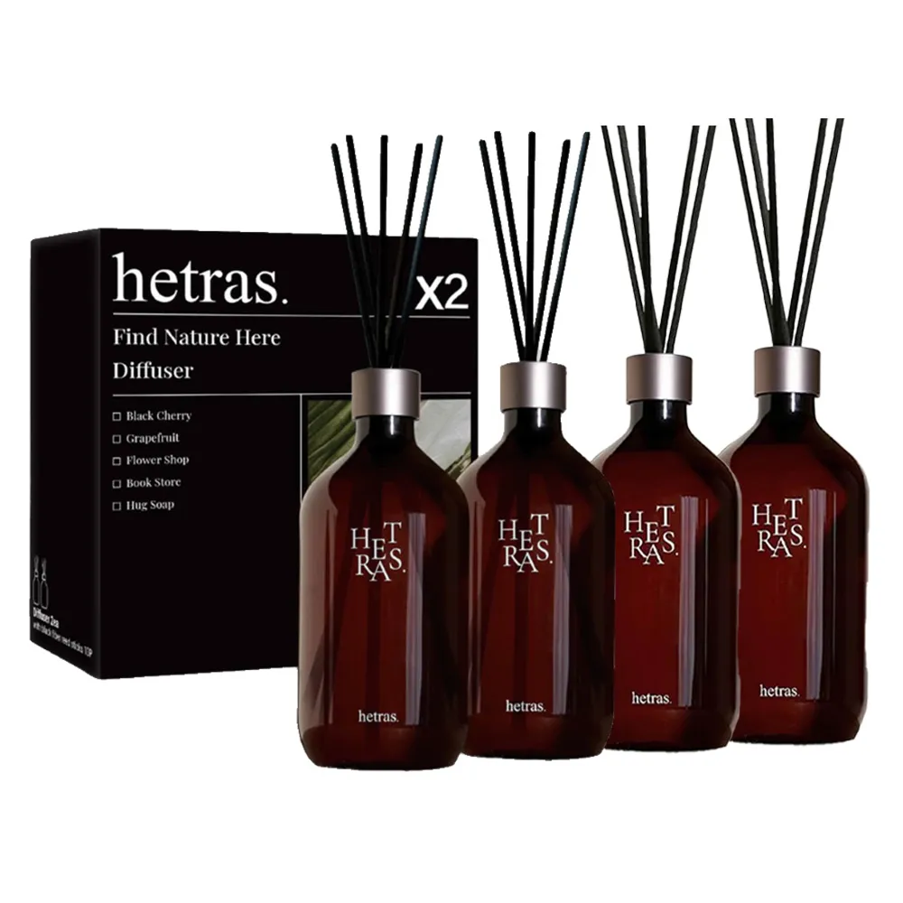 【HETRAS】首席調香師擴香 500ml 2入組x2(GD 擴香 香氛 空間香氛 室內香氛/送禮推薦)
