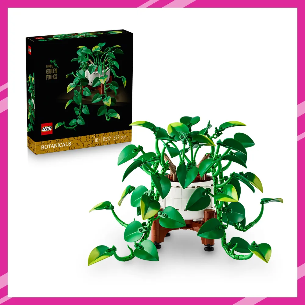 【LEGO 樂高】Botanicals 11512 垂掛黃金葛(momo獨家 花藝 永生花 居家擺飾 懶人盆栽  玩具 積木 送禮推薦)
