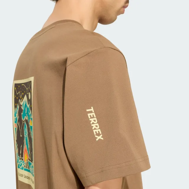 【adidas 愛迪達】短袖上衣 男 M CAMPER G T 咖啡 KS2520