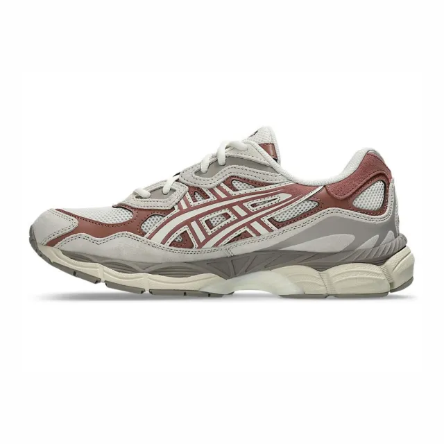 【asics 亞瑟士】GEL-NYC 男女 休閒鞋 復古 麂皮 流行 米灰 磚紅(1203A383-121)