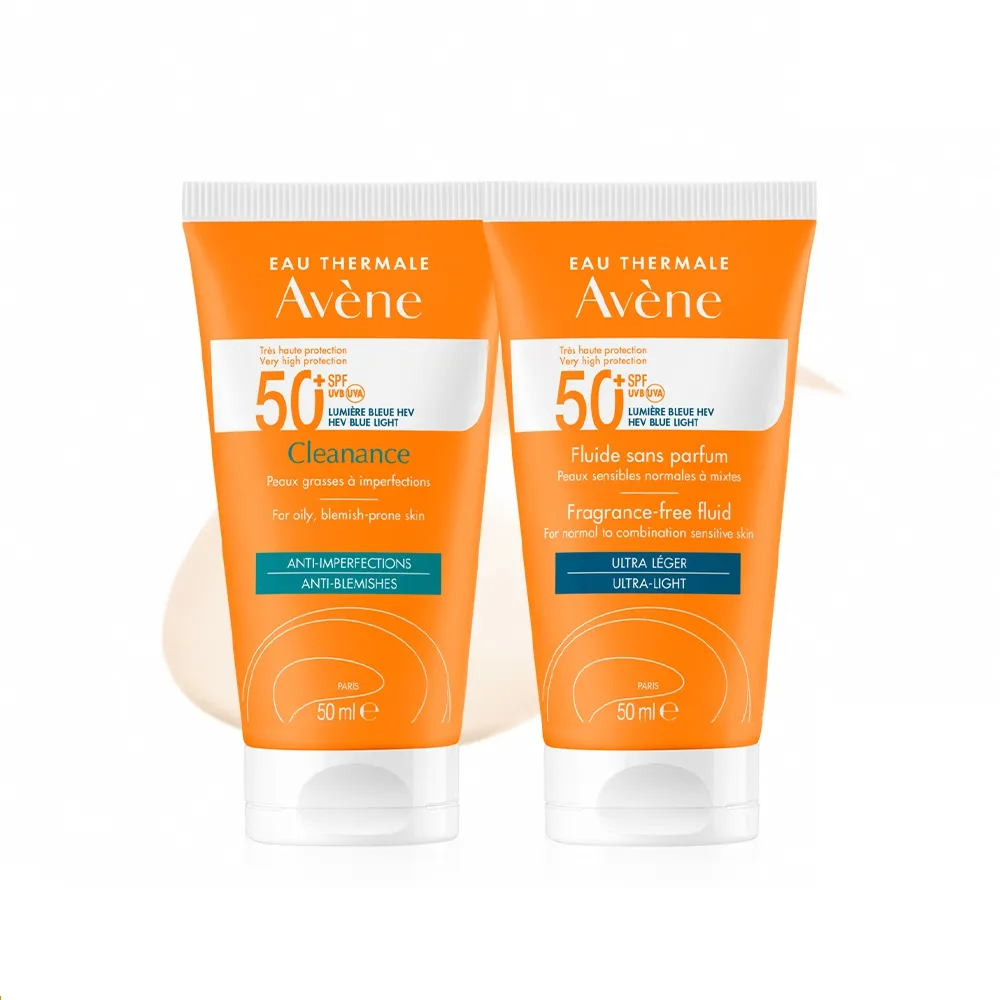 即期品【Avene 雅漾】買一送一★超能輕感防曬液SPF50+50ml(任選)
