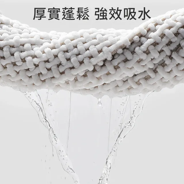 大江 雅致厚絨吸水地墊 雪尼爾立體透氣親膚雲端腳感 廁所浴室防滑腳踏墊 速乾止滑墊40x60cm