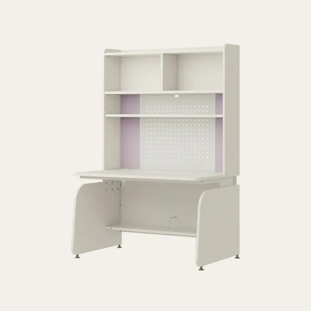 【iloom 怡倫家居】LINKI PLUS 1200型4層側板型書桌組 層架款含LED(書桌 桌子 電腦桌 兒童書桌 學生書桌)