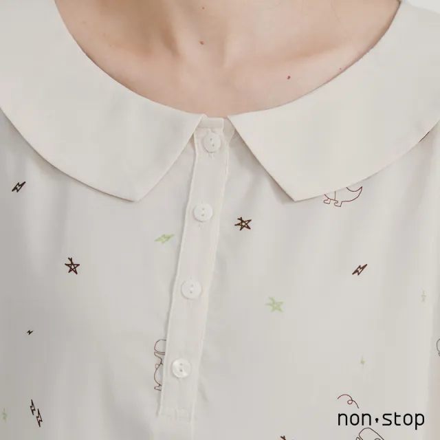 【non-stop】小恐龍星星娃娃領襯衫-2色