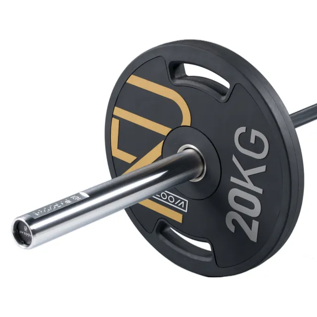 【BYZOOM FITNESS】power series 橡膠重量槓片-黑20kg（2入）奧林匹克包膠槓片