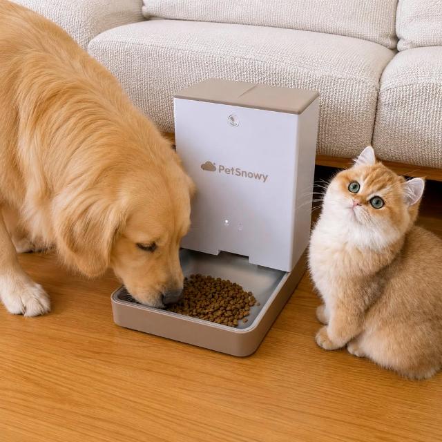 【PetSnowy】SNOW+ 寵物智能餵食器(自動餵食器 APP操控  雙電源供電 WIFI連線)