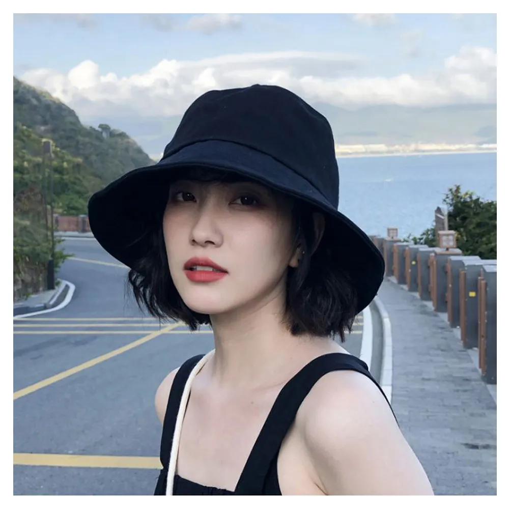 【Everyday select】日系清新百搭遮陽漁夫帽4色可選(防曬帽遮陽帽子)