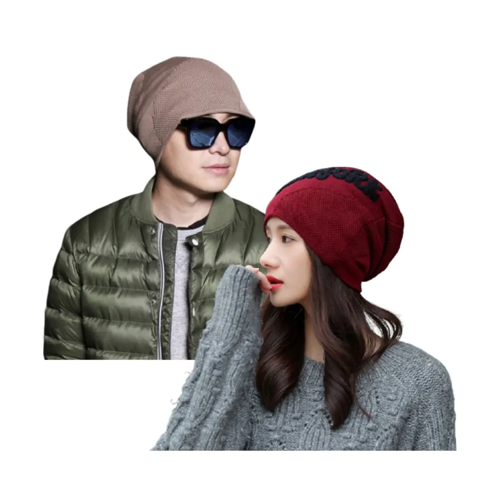 【MGSHOP】加絨加厚保暖毛帽 針織帽 情侶帽 男帽 女帽(2款/多色)