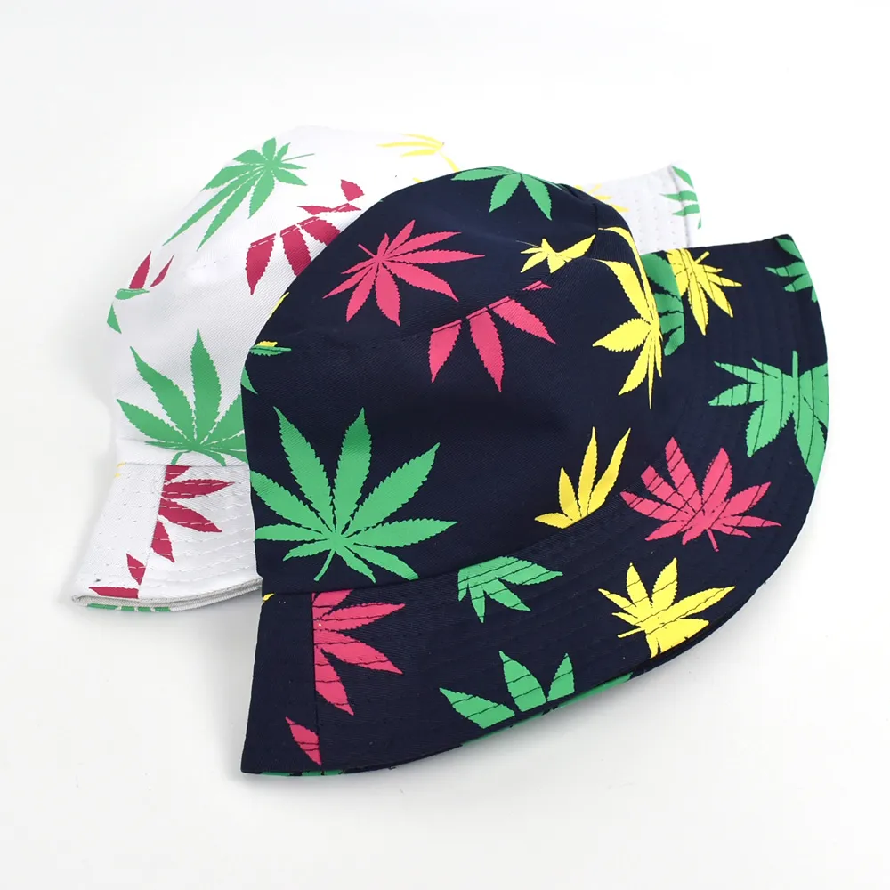 【玖飾時尚】漁夫帽 玩味休閒滿版彩色麻葉(帽子)