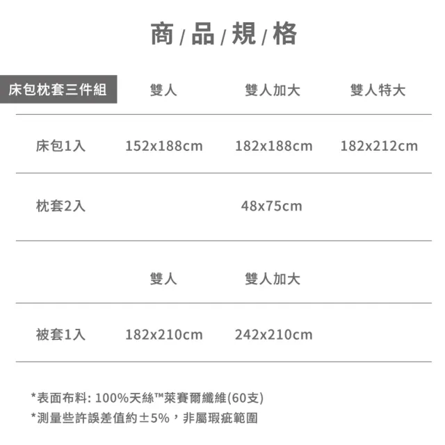 【mo select】柔柔系列｜100% Tencel萊賽爾60支天絲床包枕套組/被套 任選 (雙人/加大/特大 多色選/mo選)