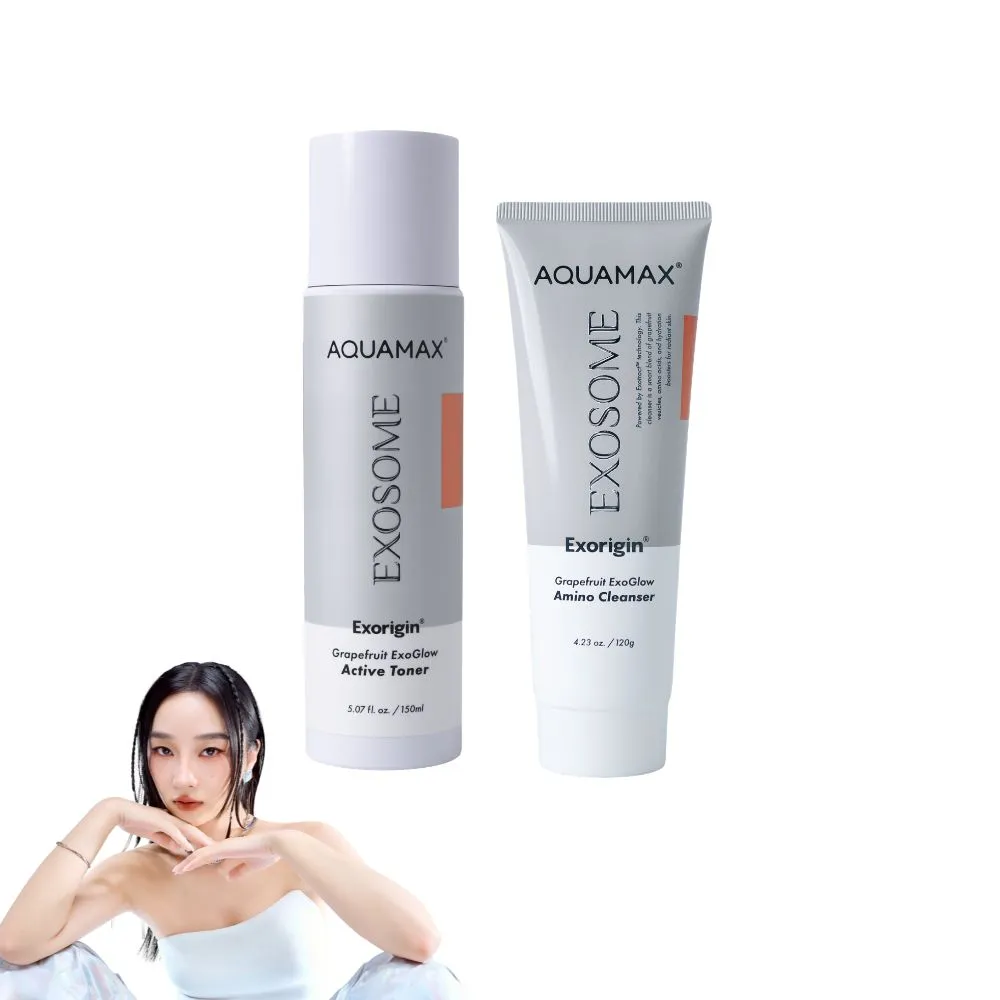 【AQUAMAX 奧科美氏】泌柚夏日淨透穩膚組|胺基酸潔顏+植泌體、濕敷化妝水