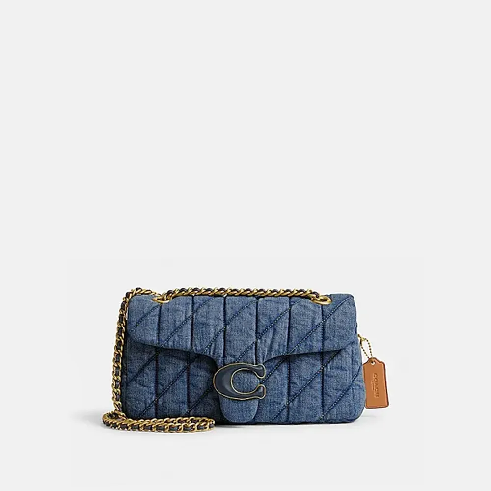 【COACH】蔻馳官方直營 TABBY 絎縫26號單肩手袋-B4/靛藍色(CR704)