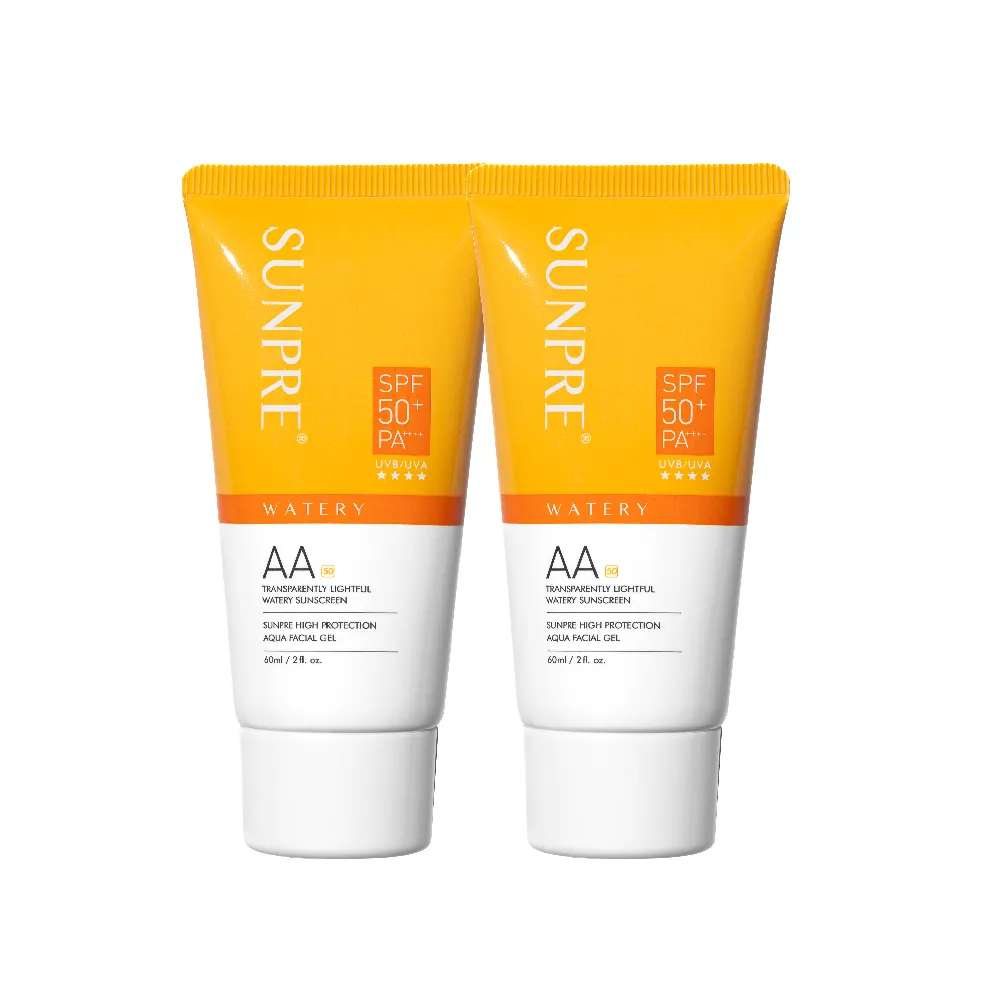 【荷麗美加】上麗高效AA透明光感水防曬60ml-2入組(無色防曬/SPF50+/PA++++/防曬/美白)