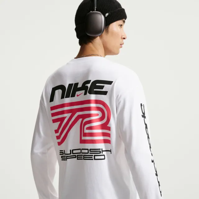 【NIKE 耐吉】長袖上衣 男 寬鬆 AS U NSW TEE LSE LS SWOOSH SPE 白 IM3782-100
