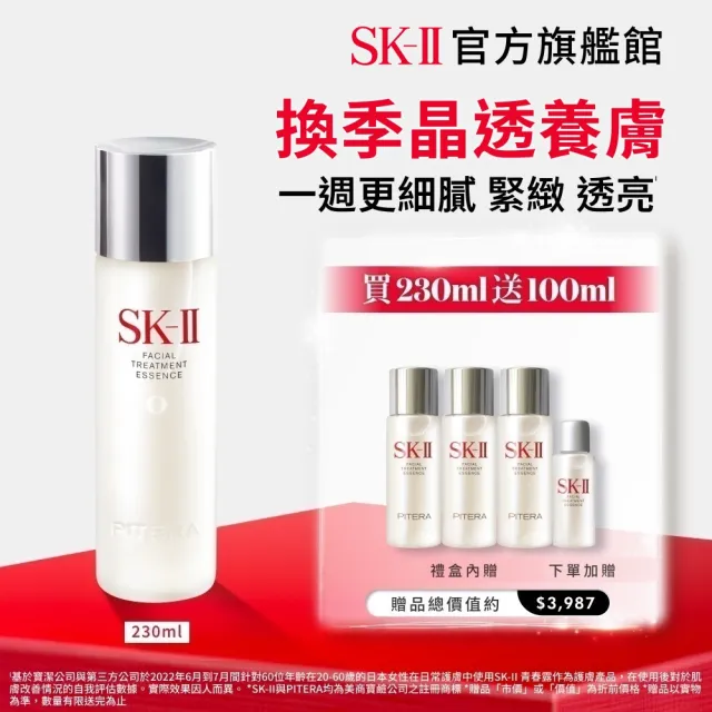 【SK-II】官方直營 青春寵愛禮盒組(青春露230ml/緊緻/透亮/臉部保養/臉部保養)
