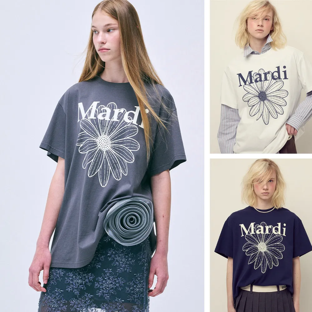 【MARDI MERCREDI】印花短TEE 多色 寬鬆 經典小雛菊 繪畫臘腸狗 UNISEX / TSHIRT DDANJI