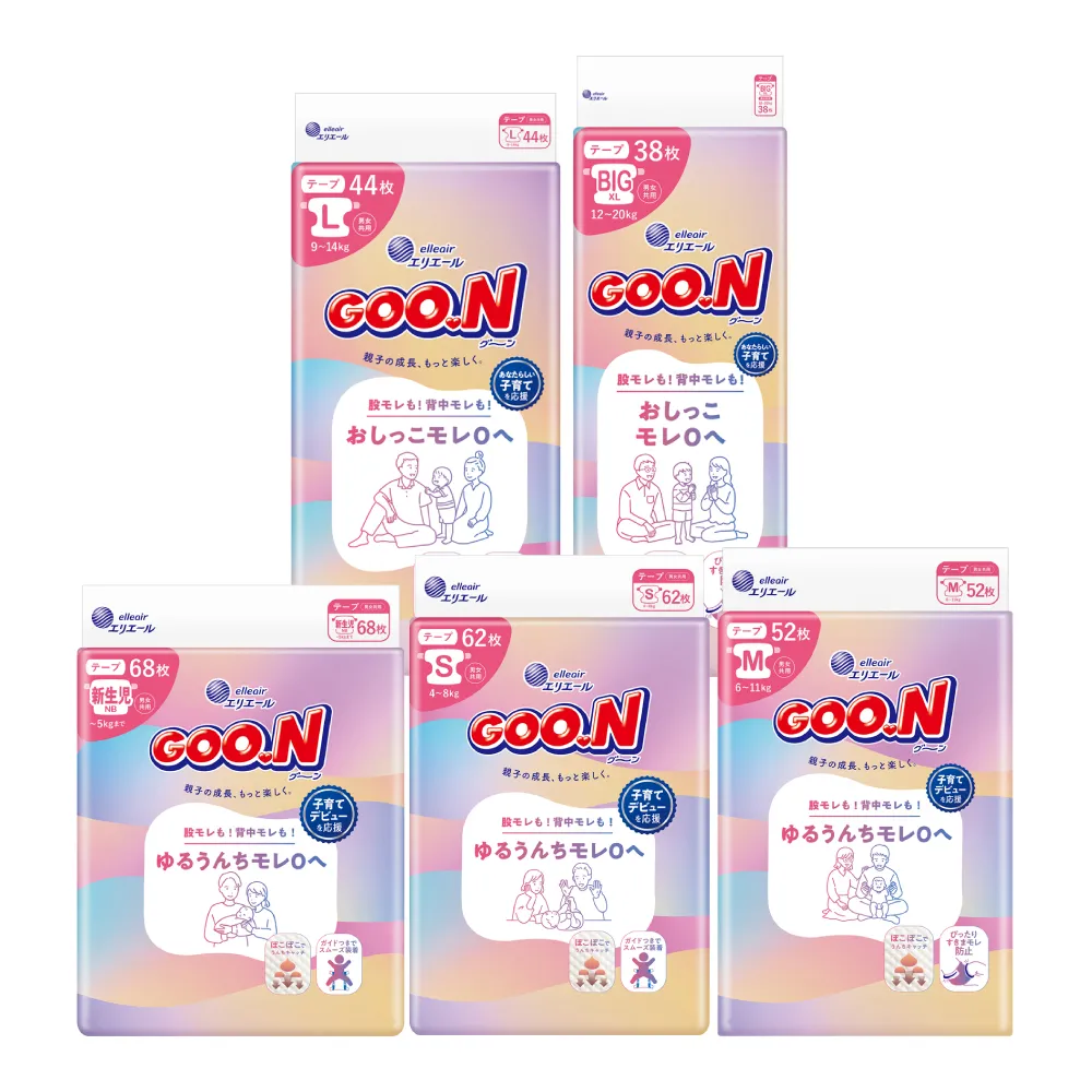 【GOO.N】日本大王New Goo.n日本境內版極緻防漏 黏貼型NB-XL