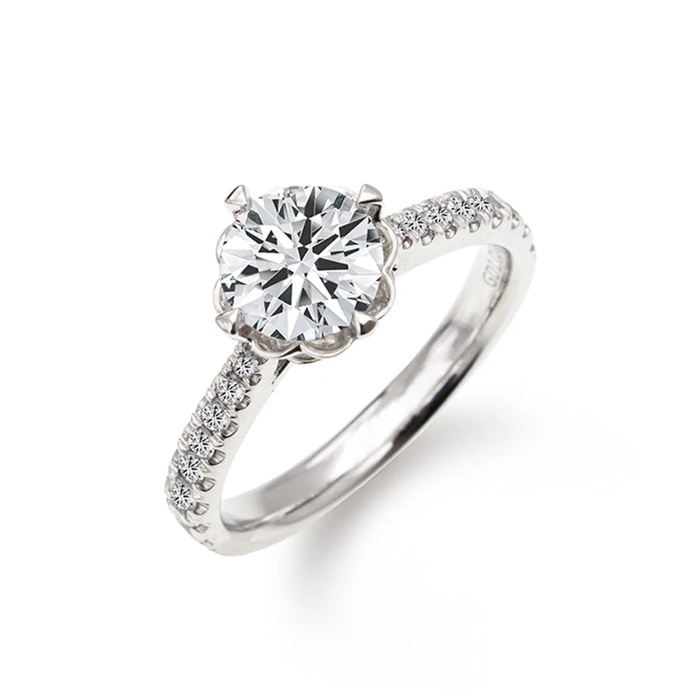 【JR.L JEWELRY】IGI 1克拉 最白D色最完美車工ideal cut 綻放花鑽 鑽石戒指(培育鑽石 鉑金)