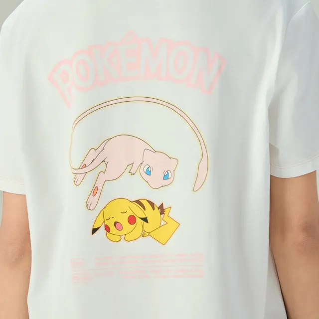 【GIORDANO 佐丹奴】女裝寶可夢印花短袖T恤 Pokemon系列(02 皎白)