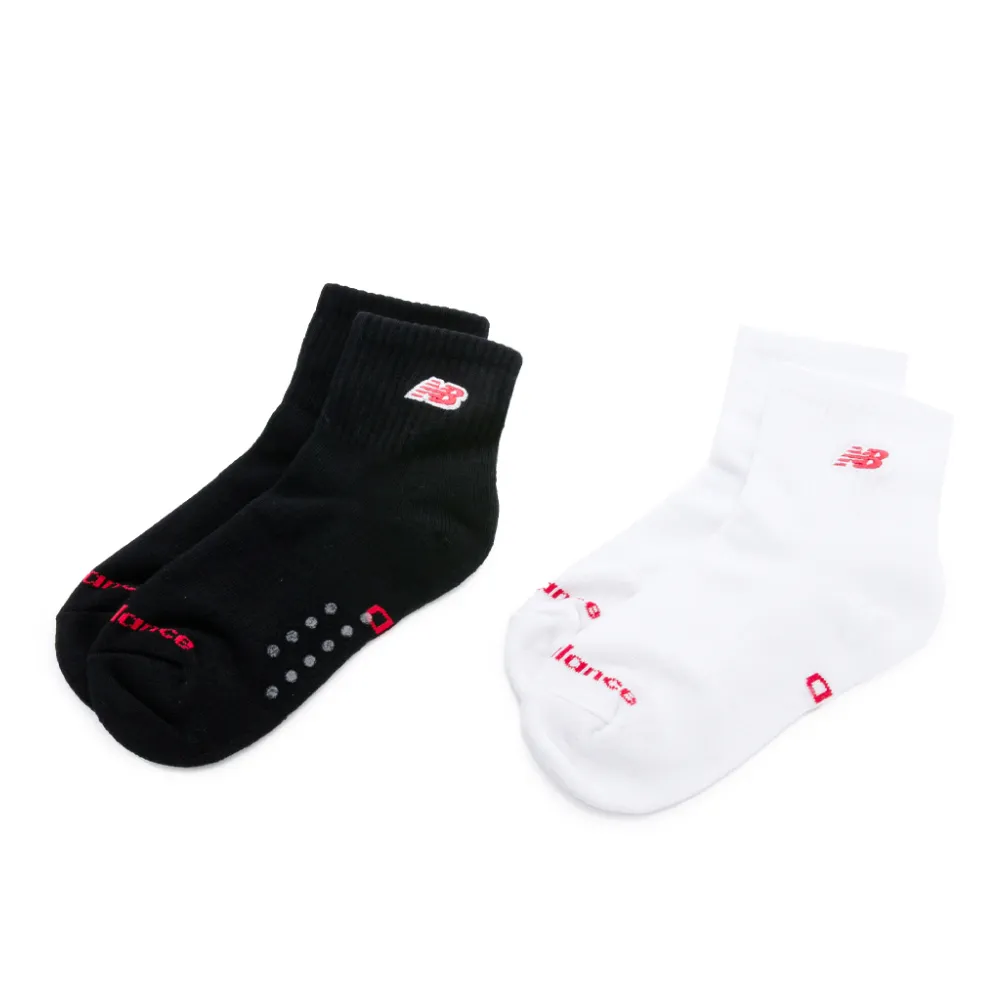 【NEW BALANCE】NB 童襪二入一組_LAS51282WK_中性_白/黑色