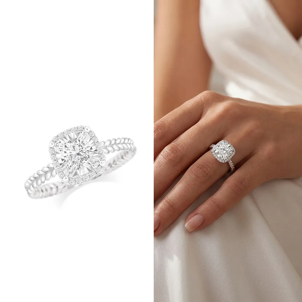 【AURORA 歐羅拉】GIA 50分 D color SI2 天然真鑽石18K金鑽戒 美好盛典