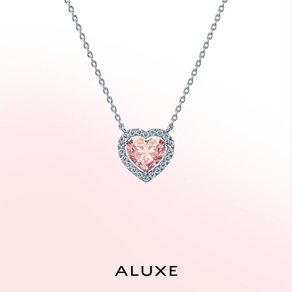 【ALUXE 亞立詩】IGI 1.11克拉 FVPVS1 18K金 粉紅鑽 鑽石項鍊 ROSE My Love 系列 NS3794(培育鑽石)