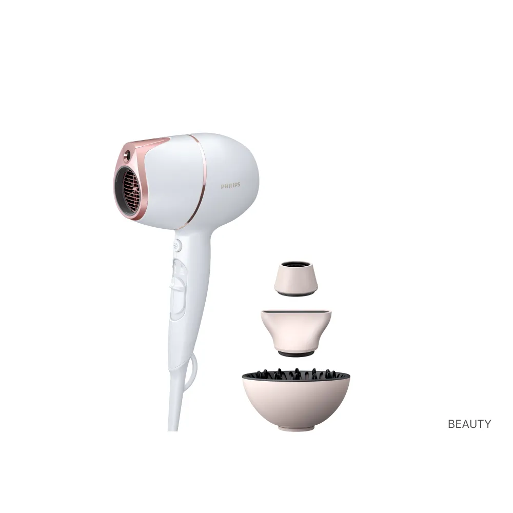 【Philips 飛利浦】BHD628 Adele AI溫控護髮吹風機 (SenseIQ/豪華禮盒組/鎖水護髮/官方直營)