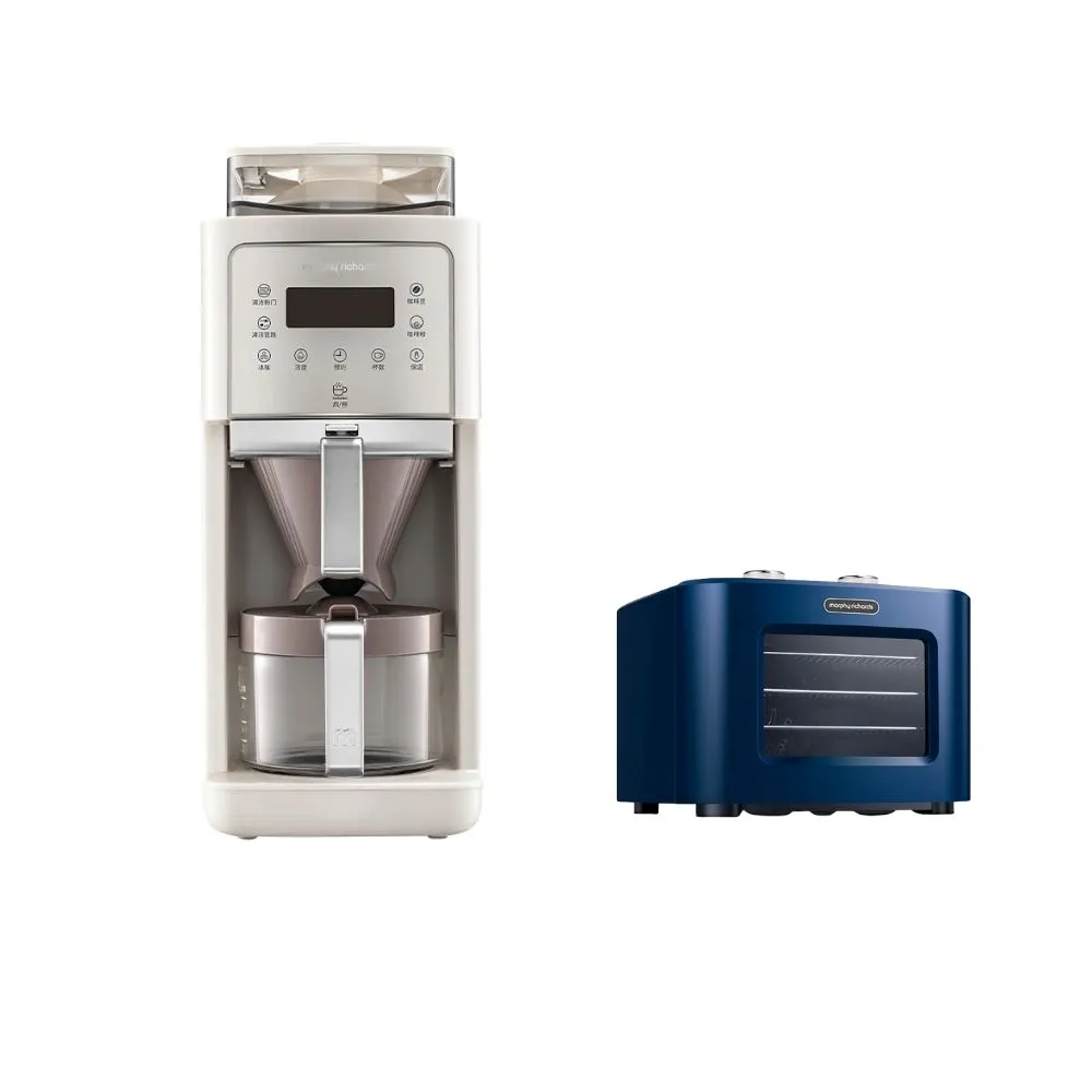 【morphy richards】《雙萃煮》全自動美式咖啡機MBC-CFTD5W+摩飛四層溫控乾果機