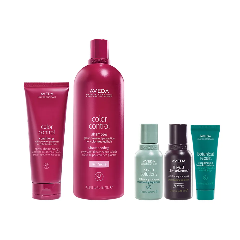 【AVEDA】護色穎采大容量組(護色穎采洗髮精1000ml+護色穎采潤髮乳200ml)