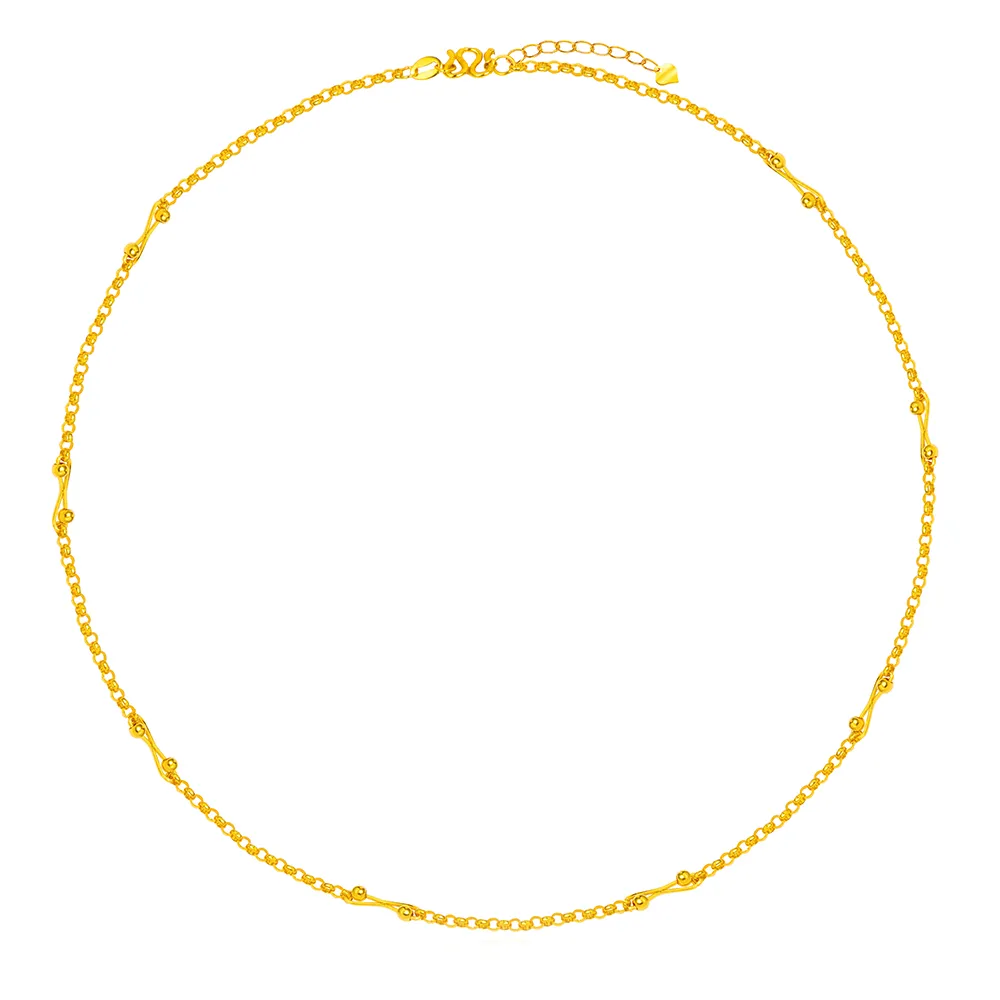 【Just Gold 鎮金店】光戀曲 黃金項鍊