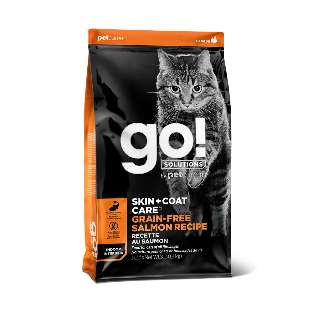 【Go!】野生鮭魚 8磅 貓咪皮毛保健系列 無穀天然糧(貓糧 護毛 貓飼料 全齡貓 寵物食品)