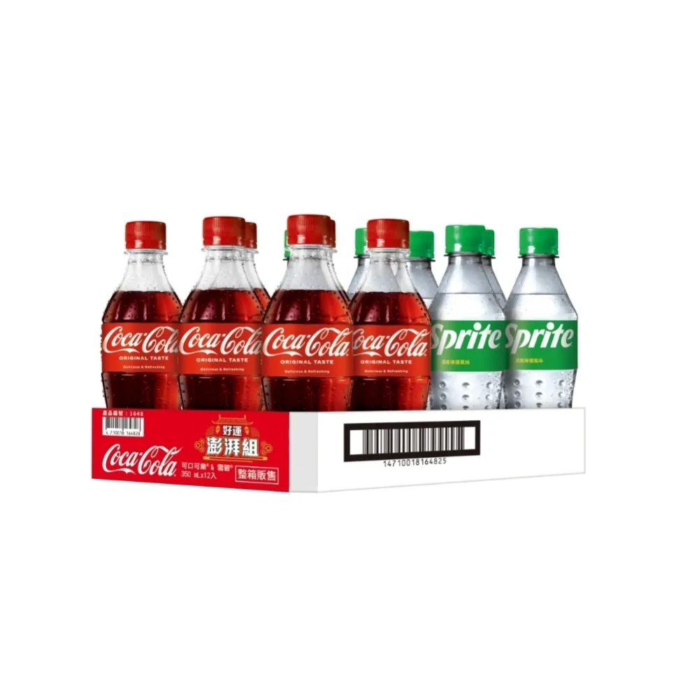 【可口可樂】歡聚雙享組寶特瓶350mlx12入/箱