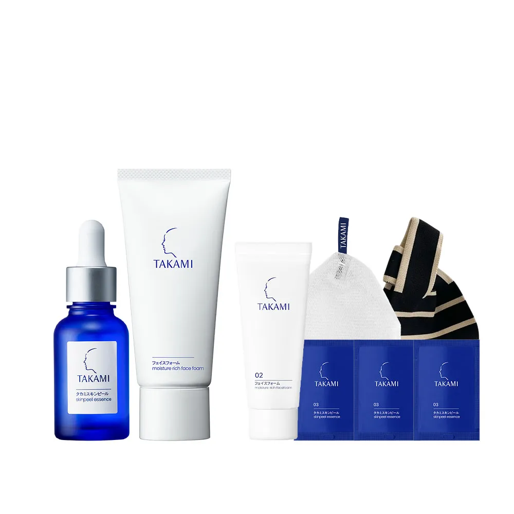 【TAKAMI】官方直營 角質養護全明星保養組(潔顏乳80g+小藍瓶30ml/前導精華/洗面乳)