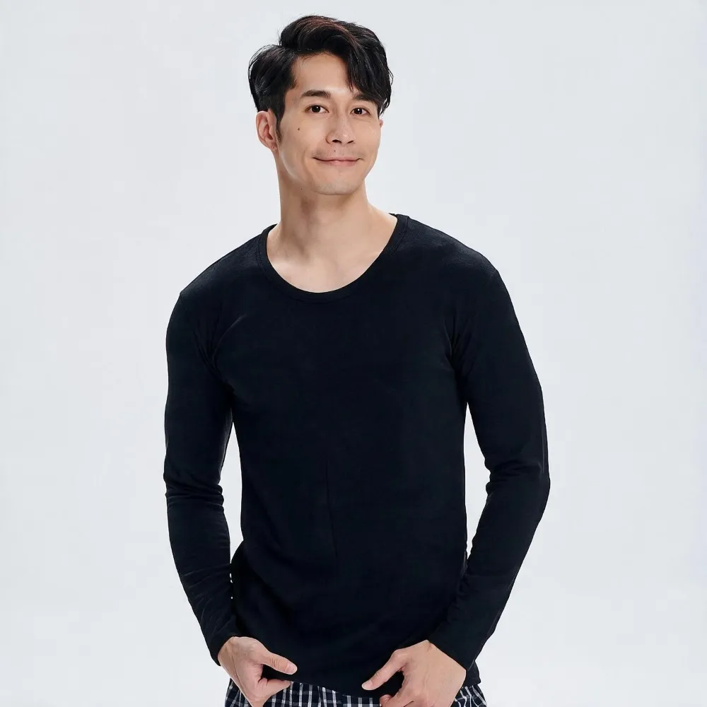 【棉花共和國】二件組 LIFE熾燒厚刷絨男圓領保暖衣 M/L/XL/XXL (厚實毛絨、鎖住溫暖、觸感親膚、穿搭有型)